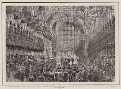 Les funérailles de SAR feu le duc de Clarence et Avondale, KG, KP, le service funèbre à la chapelle Saint-Georges, Windsor, 20 janvier - Henry William Brewer