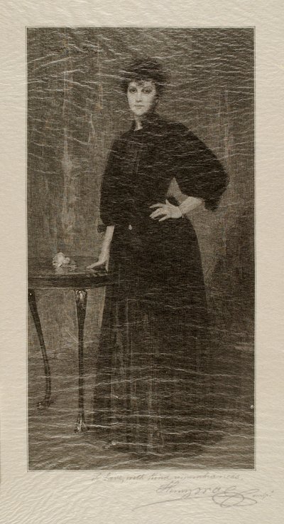 Une dame en noir - Henry Wolf