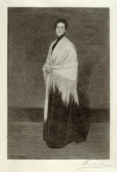 Dame au châle blanc - Henry Wolf