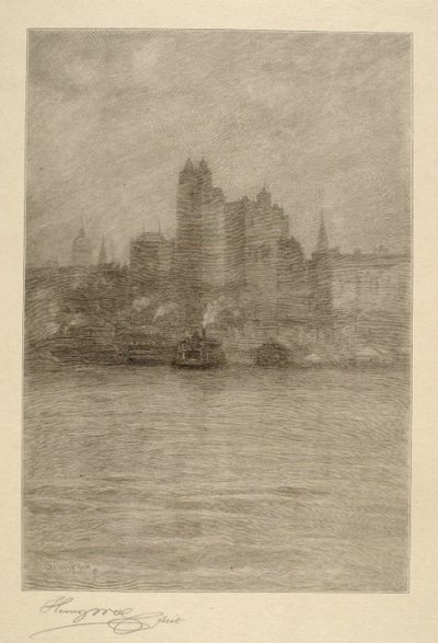 Le bas de New York dans la brume - Henry Wolf