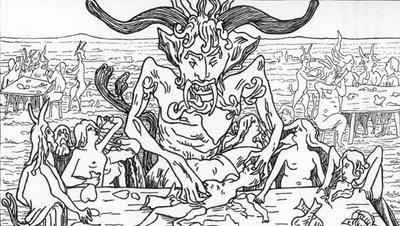 Banquet de Satan Dessin de Henry de Malvost de 
