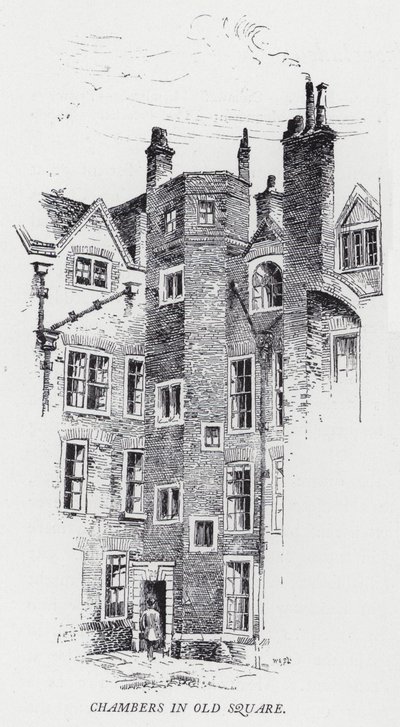 Chambres à Old Square (gravure) - Herbert (after) Railton