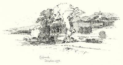 Chatsworth, Derbyshire, en 1775 - Herbert (after) Railton
