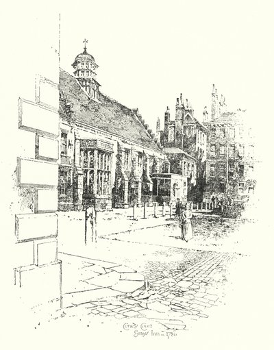 Coney Court, Grays Inn, en 1780 - Herbert (after) Railton