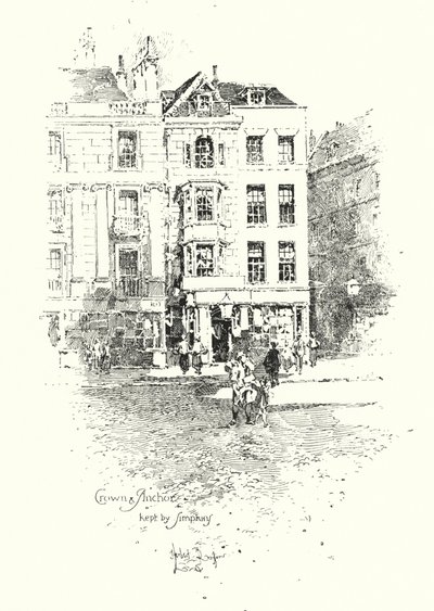 Crown and Anchor, tenu par Thomas Simpkin, The Strand, Londres - Herbert (after) Railton