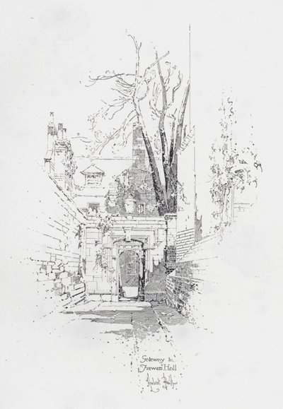 Porte de Frewen Hall, Oxford - Herbert (after) Railton