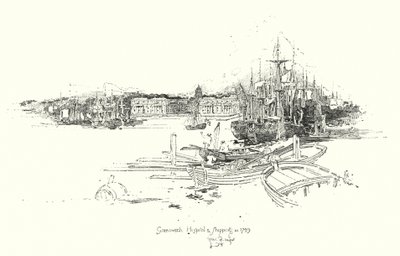 Hôpital de Greenwich et navigation, en 1749 - Herbert (after) Railton