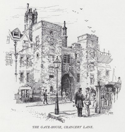 La Porte, Chancery Lane (gravure) - Herbert (after) Railton