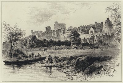 Château de Windsor depuis la rive du Berkshire - Herbert (after) Railton