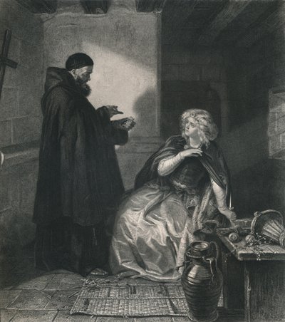 Juliette dans la cellule de Frère Laurent Roméo et Juliette, vers 1870 - Herbert Bourne