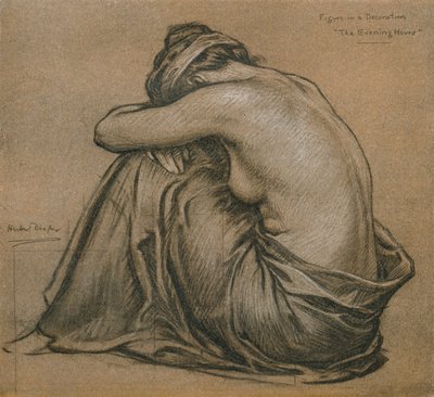 Étude pour une Décoration, Les Heures du Soir, c1916 - Herbert James Draper