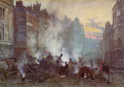 Asphaltage dans le Strand (lithographie en couleur) - Herbert Menzies (after) Marshall