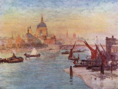 Vue depuis Waterloo Bridge - Herbert Menzies (after) Marshall