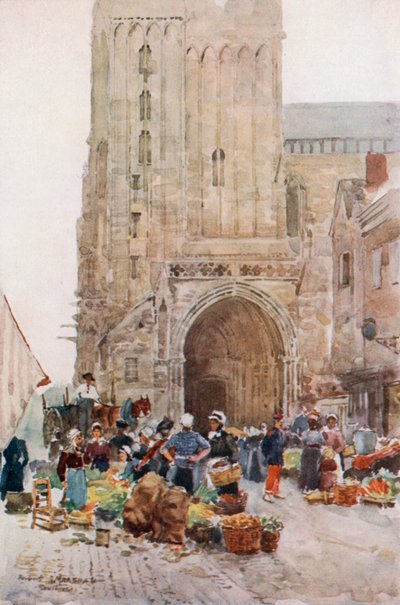 Le porche sud de la cathédrale, Contances - Herbert Menzies Marshall