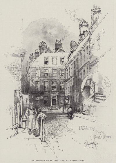 La maison du Dr Johnson, menacée de destruction - Herbert Railton