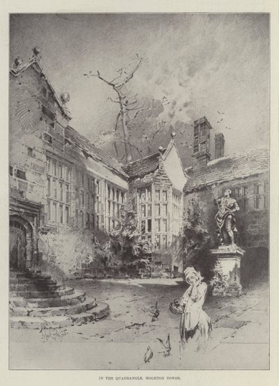 Dans la cour, Hoghton Tower - Herbert Railton
