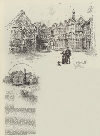 Moreton Hall dans le Cheshire - Herbert Railton
