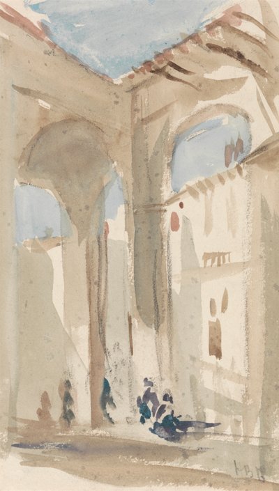 Figures dans une colonnade orientale - Hercules Brabazon Brabazon