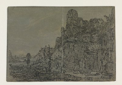 Paysage avec une falaise escarpée, petite version - Hercules Segers
