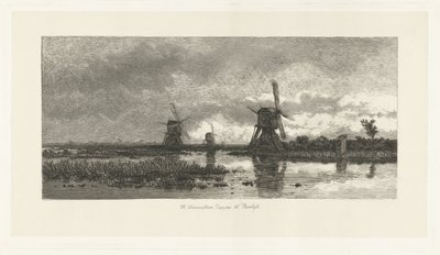 Paysage avec moulins - Herman Löwenstam