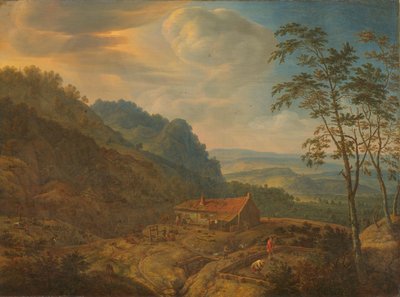 Paysage montagneux avec ferme - Herman Saftleven