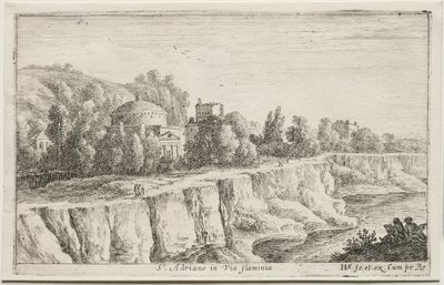 Diverses vues dans et autour de Rome : Saint-Adrien sur la Via Flaminia, 1653 - Herman van Swanevelt