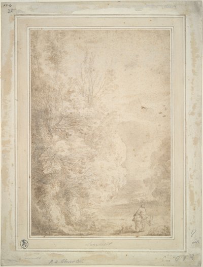 Paysage avec voyageur sur un âne - Herman van Swanevelt