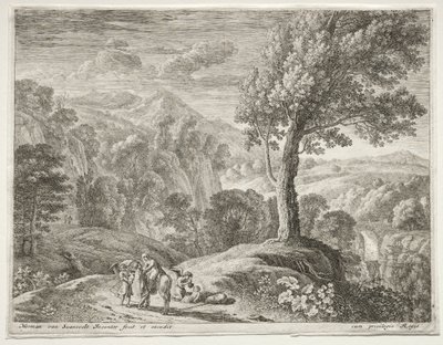 Le grand arbre et la cascade, vers 1652-1654 - Herman van Swanevelt