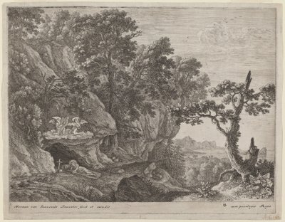 La Madeleine repentante dans un paysage - Herman van Swanevelt