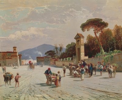 Scène de rue au sud - Hermann David Salomon Corrodi