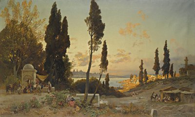 Vues à travers le Bosphore, Constantinople - Hermann David Salomon Corrodi