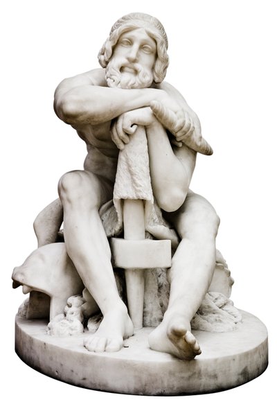 Thor se reposant avec son marteau - Hermann Ernst Freund