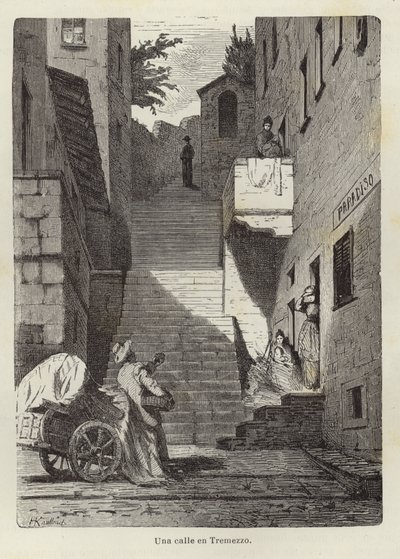 Une rue à Tremezzo - Hermann Kaulbach