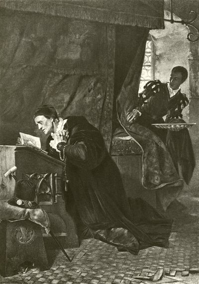 Louis XI et Olivier Le Dain (gravure) - Hermann Kaulbach