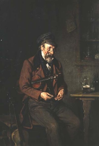Un violoniste comptant ses pourboires - Hermann Kern