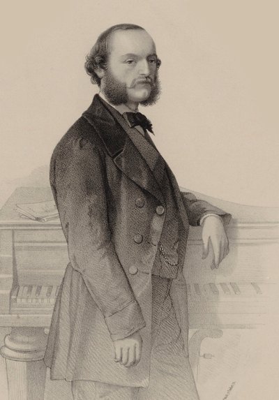 Portrait du pianiste et compositeur Désiré Magnus 1828-1884 - Hermann Raunheim