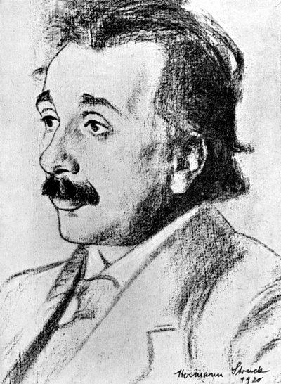 Albert Einstein 1879-1955, mathématicien et physicien théoricien germano-suisse, 1920 - Hermann Struck