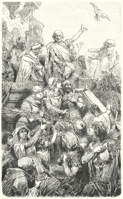 Cola di Rienzo donne au peuple de Rome une nouvelle constitution, 1347 - Hermann Vogel
