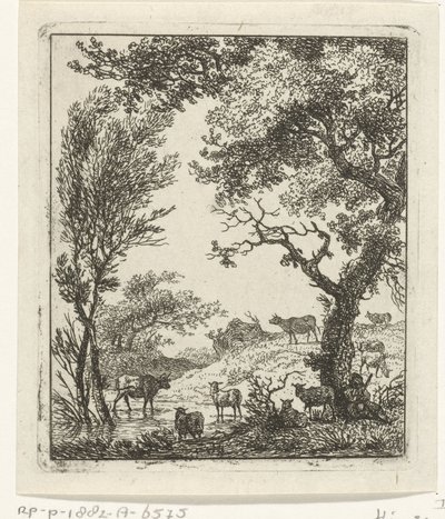 Paysage avec troupeau de bétail - Hermanus Fock