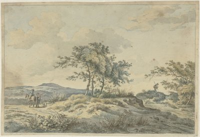 Paysage avec cavalier et piéton - Hermanus Fock