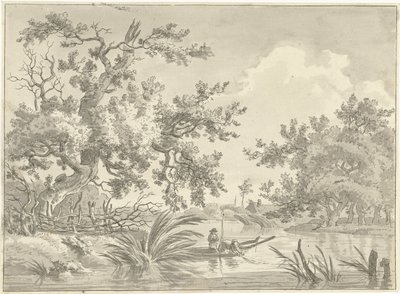 Paysage avec deux pêcheurs - Hermanus Fock