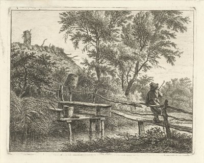 Homme sur un pont - Hermanus Fock