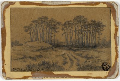 Chemin à travers les arbres - Hermanus Koekkoek