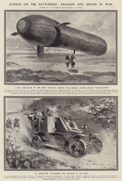 La science sur le champ de bataille : ballon et moteur en guerre - Hermanus Willem (after) Koekkoek