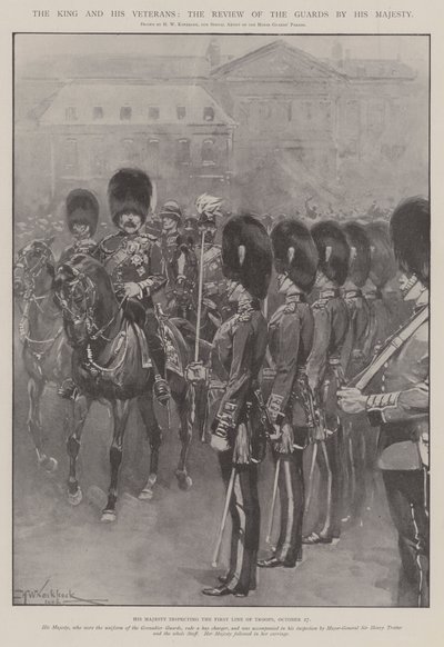Le roi et ses vétérans, la revue des gardes par Sa Majesté - Hermanus Willem Koekkoek