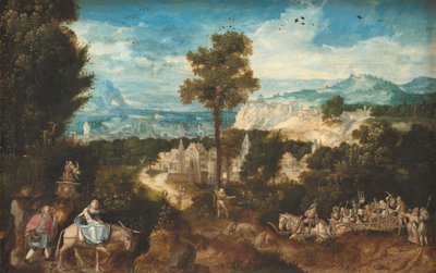 Paysage avec la fuite en Égypte - Herri met de Bles