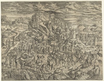 Paysage avec portement de croix - Herri met de Bles