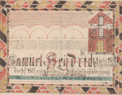 Dessin pour Samuel Heydrich, 1845 - Heydrich Baltzer