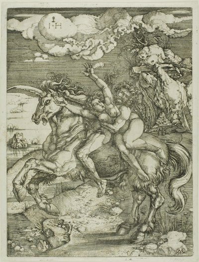 Enlèvement de Proserpine sur une licorne - Hieronymous Hopfer
