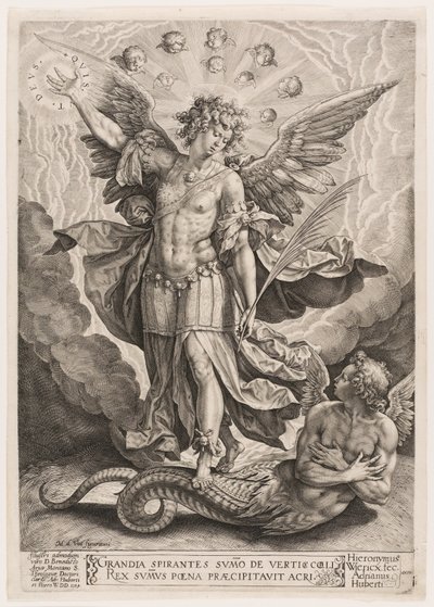 Saint Michel triomphant du dragon - Hieronymous Wierix